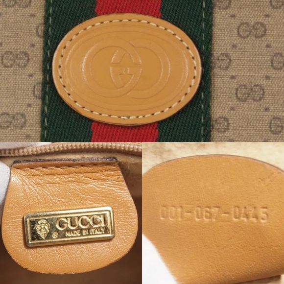 🔴SOLD🔴GUCCI Vintage Sherry Line Micro GG Web PVC Canvas Browns Crossbody bag - Picture 6 of 15